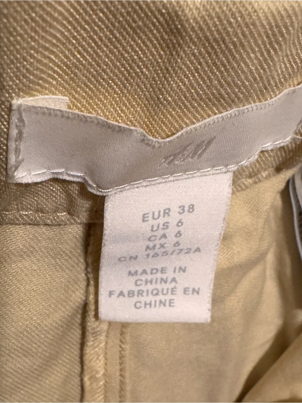 H&M Hi Rise Linen Blend Straight-Leg Pants